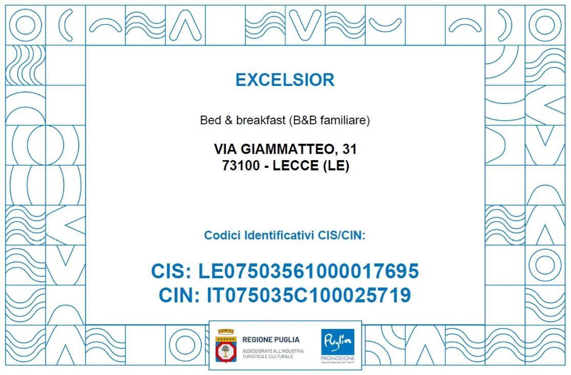 B&B Excelsior Lecce Extérieur photo